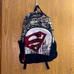 Superman Graphic Backpack - Black and Red